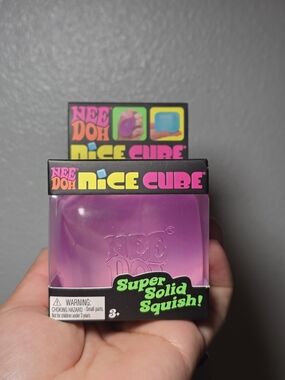 NWT NeeDoh Nice Cube Purple Squishy Sensory Toy